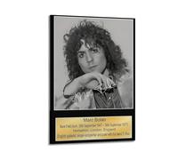 Marc Bolan T-Rex Music Poster Canvas Wall Art - Vintage Black And White Photo with Signature Handwritten Style Poster Canvas Wall Art For Living Room Bedroom Gaming Room Office Posters 20x30inch(50x75