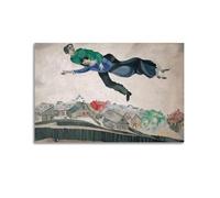 Mârc Chagâll Art Poster Over The Town Artworks Canvas Room Aesthetic Wall Art Prints Home Modern Decor 08x12inch(20x30cm)