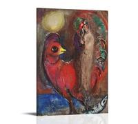 Marc Chagall - Dream on The Bird Classic Masterpiece Poster Wall Art Picture Painting Canvas Prints Artworks Bedroom Living Room Decor 16x24inch(40x60cm)