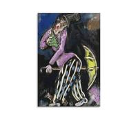 Marc Chagall - Le Clown Classic Masterpiece Poster Painting On Canvas Wall Art Scroll Picture Print Living Room Walls Decor Homes 20x30inch(50x75cm)