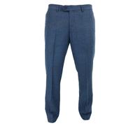 Marc Darcy Dion - Men's Blue Herringbone Tweed Check Trousers - 40W 32L