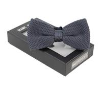 Marc Darcy Men's Boys Women's Unisex Knitted Bow Tie For Wedding Prom Tux - Grey