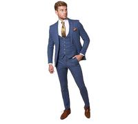 Marc Darcy Men's Matthew Sky Blue Three Piece Suit £224.95 (Sky Blue, 40/34)