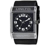 Marc Ecko Unisex Quartz Watch with Black Dial Analogue Display and Black Silicone Strap E08513G6