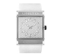 Marc Ecko Unisex Quartz Watch with White Dial Analogue Display and White Silicone Strap E08513G4