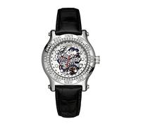 Marc Ecko Unisex Watch E12589M1 with The Flyaway Gloss White Dial and Black Leather Strap