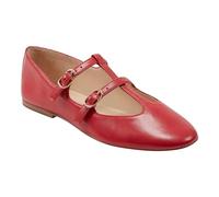 Marc Fisher LTD Women's Evie Ballet Flat, Red Leather 610, 7.5 UK