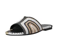 Marc Fisher LTD Women's Nottie Flat Sandal, Black/Cream/Natural Multi 001, 2.5 UK