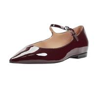 Marc Fisher LTD Women's Trella Mary Jane Flat, Dark Red Patent Leather 600, 8 UK