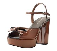Marc Fisher womens Dera, Dark Natural/Brown Patent 120, 5 UK