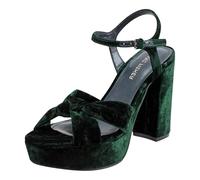 Marc Fisher Women's Deren Heeled Sandal, Dark Green Velvet 300, 4 UK