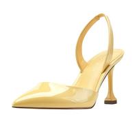 Marc Fisher Womens Hadya, Yellow Patent 700, 8