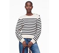Marc Jacobs Breton Stripe Crew Neck Jumper White