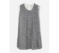 MARC JACOBS Girls Crepe Pleated Logo Dress in Black - Black - 14 Yrs