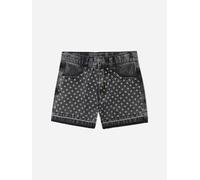 MARC JACOBS Girls Diamante Daisy Denim Shorts in Black - Black - 12 Yrs