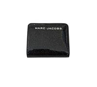 Marc Jacobs Glitter Bifold Mini Wallet Smooth Patent Leather (Black)