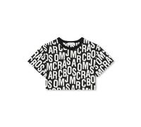Marc Jacobs Kids logo-print cropped T-shirt - Black 12+