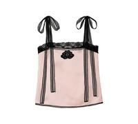 Marc Jacobs lace-detail ribbon top - Pink XS-S-M-L-XL