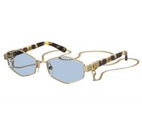 Marc Jacobs MARC 496/S 013/KU Woman Sunglasses Metal Gold Light blue Geometric