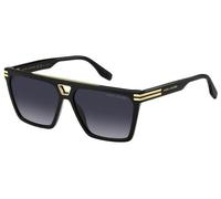 Marc Jacobs Man MARC 717/S 807/9O Sunglasses Acetate Black Grey Squared Normal Shaded