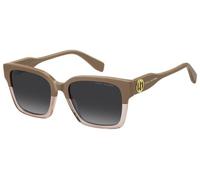 Marc Jacobs Woman MARC 814/S 10A/9O Sunglasses Acetate Beige Grey Squared Normal Shaded
