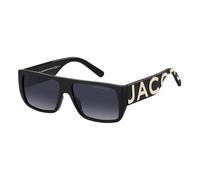 Marc Jacobs Unisex MARC LOGO 096/S 80S/9O Sunglasses Injected Black Grey Squared Shaded