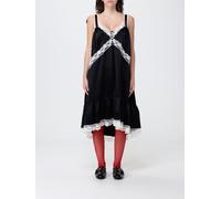 MARC JACOBS Satin Slip Dress with Lace Inserts - Size: L - female