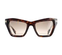Marc Jacobs Cat Eye Womens Havana Crystal Brown Gradient MJ 1001/S Sunglasses - One Size