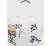 MARC JACOBS The Large Cotton Tote Bag with Tone-on-Tone Embroidered Logo