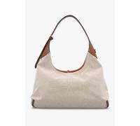 MARC JACOBS The Leather Trim Canvas Belted Beige Argan Oil Sack Bag Si