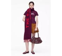 MARC JACOBS The Scarf Plum Wool Scarf Size: One Size, Colour: Burgundy