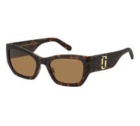 Marc Jacobs Woman MARC 723/S 086/70 Sunglasses Injected Havana Brown Cat Eye