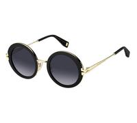 Marc Jacobs Woman MJ 1102/S 807/9O Sunglasses Acetate Black Grey Round Shaded