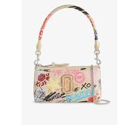 Marc Jacobs Womens Marc Jacobs The Punk Scribble Snapshot Convertible Leather Shoulder Bag Beige Multi