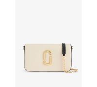 Marc Jacobs Womens Marc Jacobs The Snapshot Leather Wallet-On-Chain Cloud White Multi