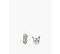 Marc Jacobs Womens Silver/crystal Cat and Mouse Crystal Earrings