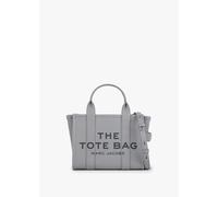 MARC JACOBS Women's The Leather Small Wolf Grey Tote Bag In Grey Size: