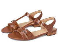 Marc Joseph New York Women's Terrace Street Sandals Flat, Cognac Croco, 7 UK