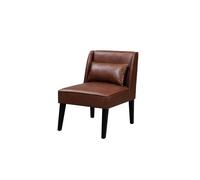 Marc Lounge Accent Chair, Reading Armchair Seat In Faux-Leather Teamson Home Brown One Size