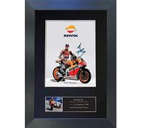 MARC MARQUEZ Signed Autograph Mounted Photo Reproduction PRINT A4 Rare (297 x 210mm) #419 (Black Frame)