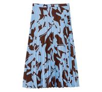 Marc O'Polo abstract-print pleated skirt - Blue 34-38-40-42
