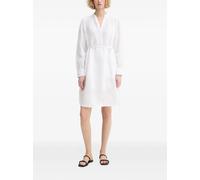 Marc O'Polo belted long-sleeve mini dress - White 34-36-38