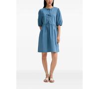 Marc O'Polo bow-detail puff-sleeve mini dress - Blue XS-S