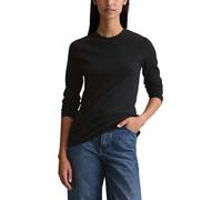 Marc OߴPolo Denim Women's Long Sleeve Ribbed Top with Stretch, Black (Black), M