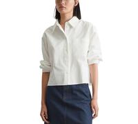 Marc OߴPolo Denim Women's Organic Cotton Cropped Oxford Blouse, White (Silky White), L