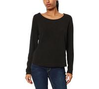 Marc OߴPolo Denim Women's Organic Cotton Long Sleeve Top with Boat Neck, Black (Black), XL