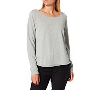 Marc OߴPolo Denim Women's Organic Cotton Long Sleeve Top with Boat Neck, Grey (Stone Melange), XL