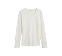 Marc OߴPolo Denim Women's Organic Cotton Long Sleeve Top with Round Neck, White (Silky White), L