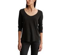 Marc OߴPolo Denim Women's Organic Cotton Long Sleeve Top with V-Neck, Black (Black), L