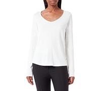 Marc OߴPolo Denim Women's Organic Cotton Long Sleeve Top with V-neck, White (Silky White), M
